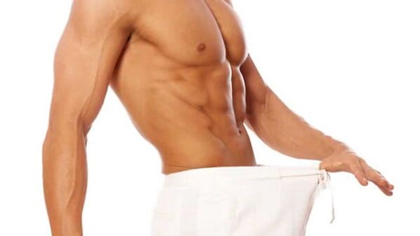 O resultado da ampliación do pene fixo feliz ao home